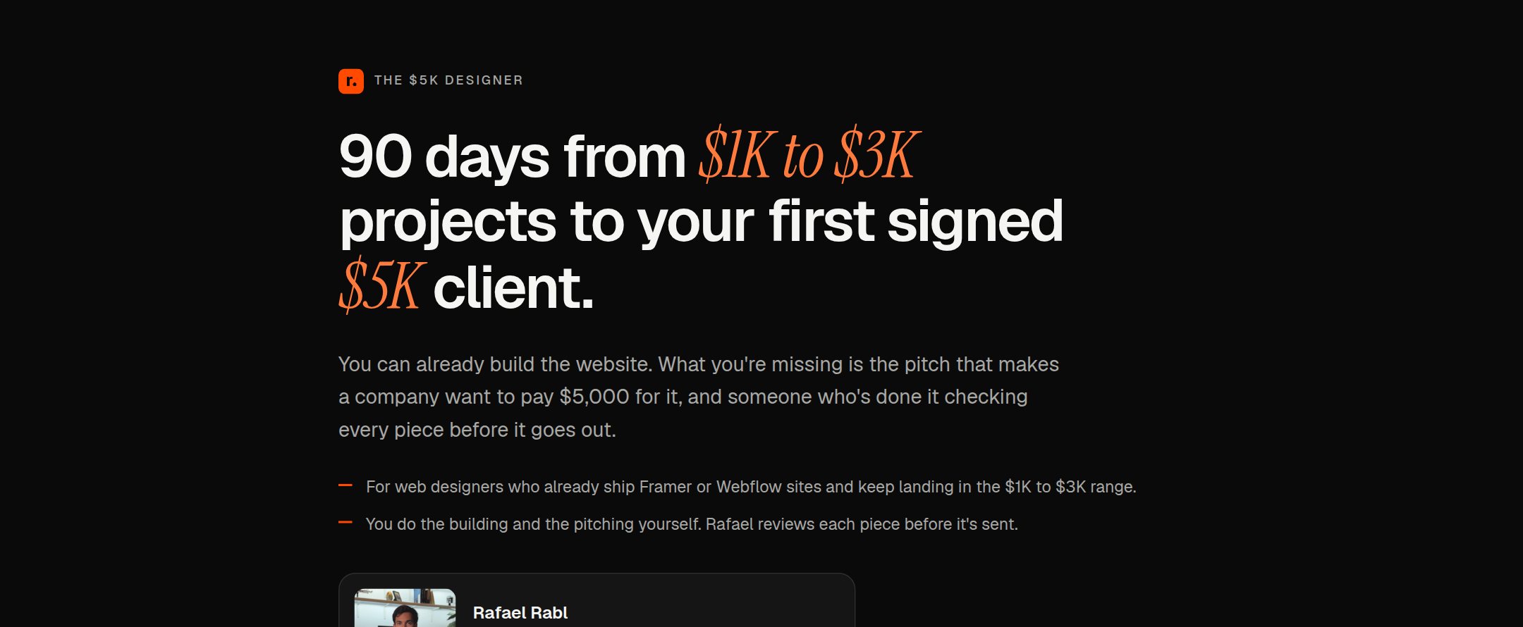 The $5K Designer preview