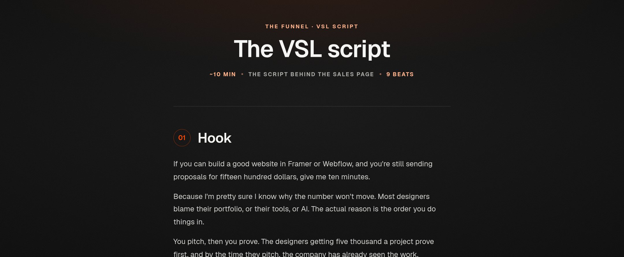 VSL script preview